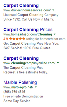 Note the searched "keywords" in bold