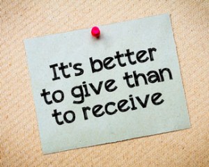 better give than receive reciprocity