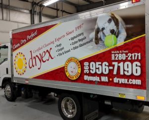 big restoration truck wrap